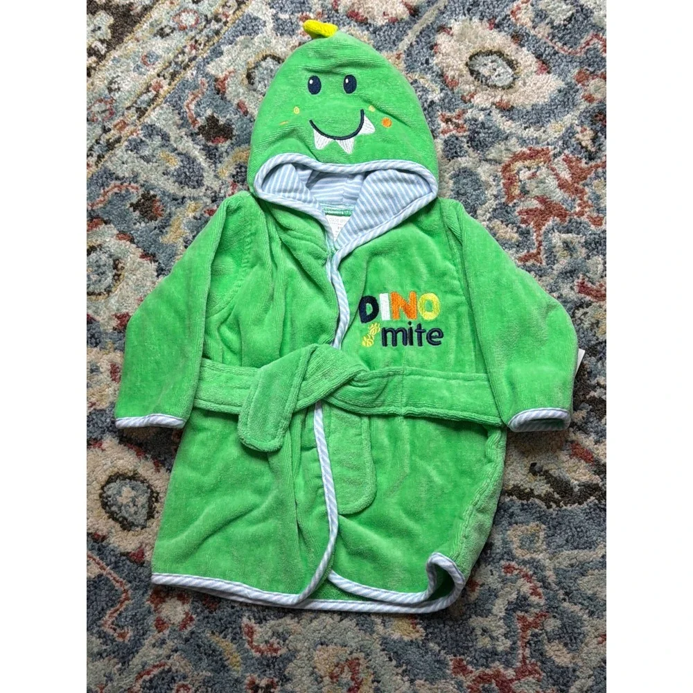 Little Brother Dinosaur Bundle Boys 0-9m Robe NB Sleepers Swaddle Blanket